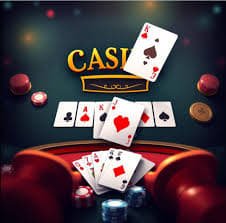 Dealer live casino sedang membagikan kartu